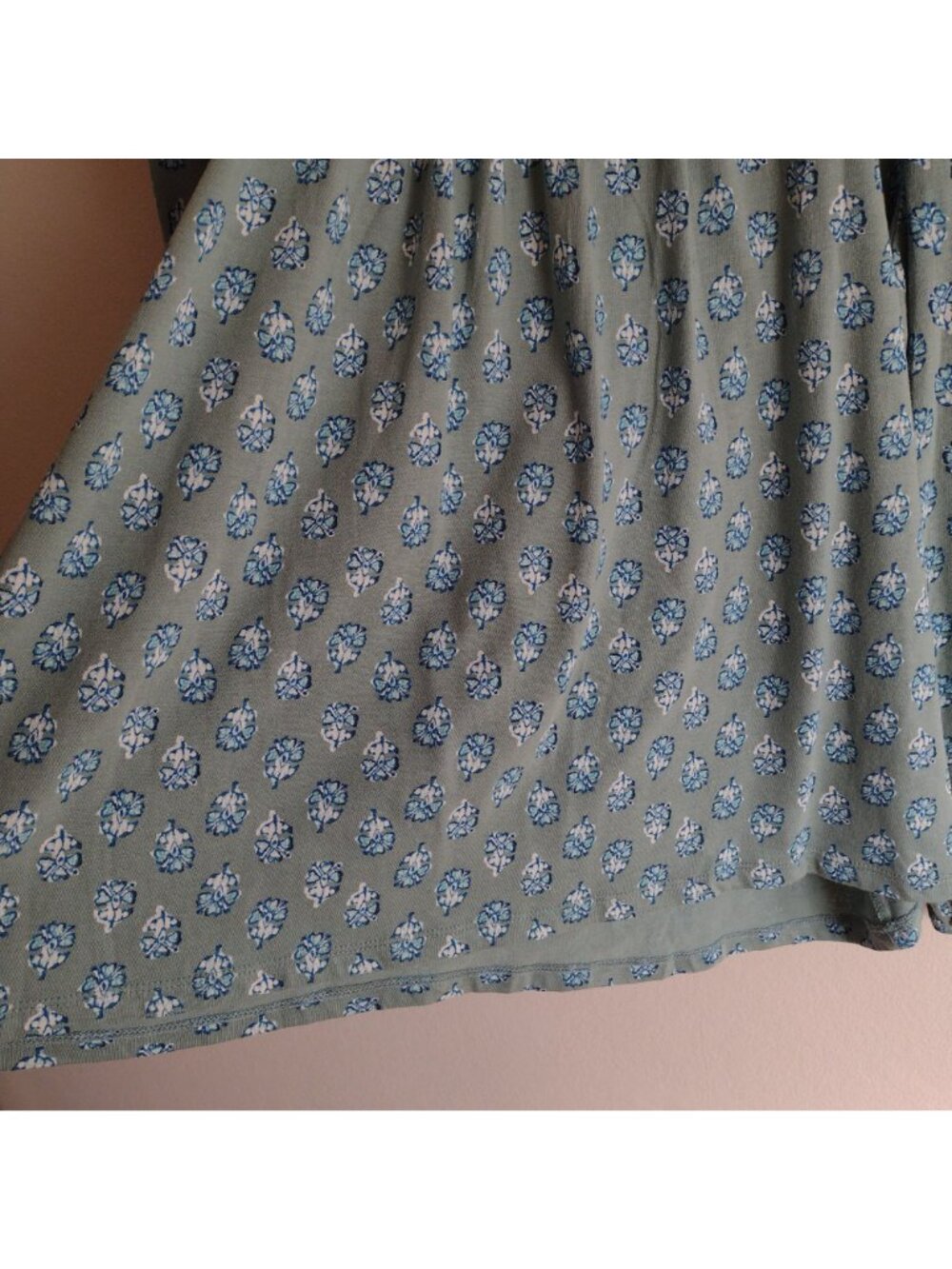 Lucky Brand Soft Green Knit Top XL Cotton Blend Long Sleeve Peasant Blouse - Picture 5 of 9